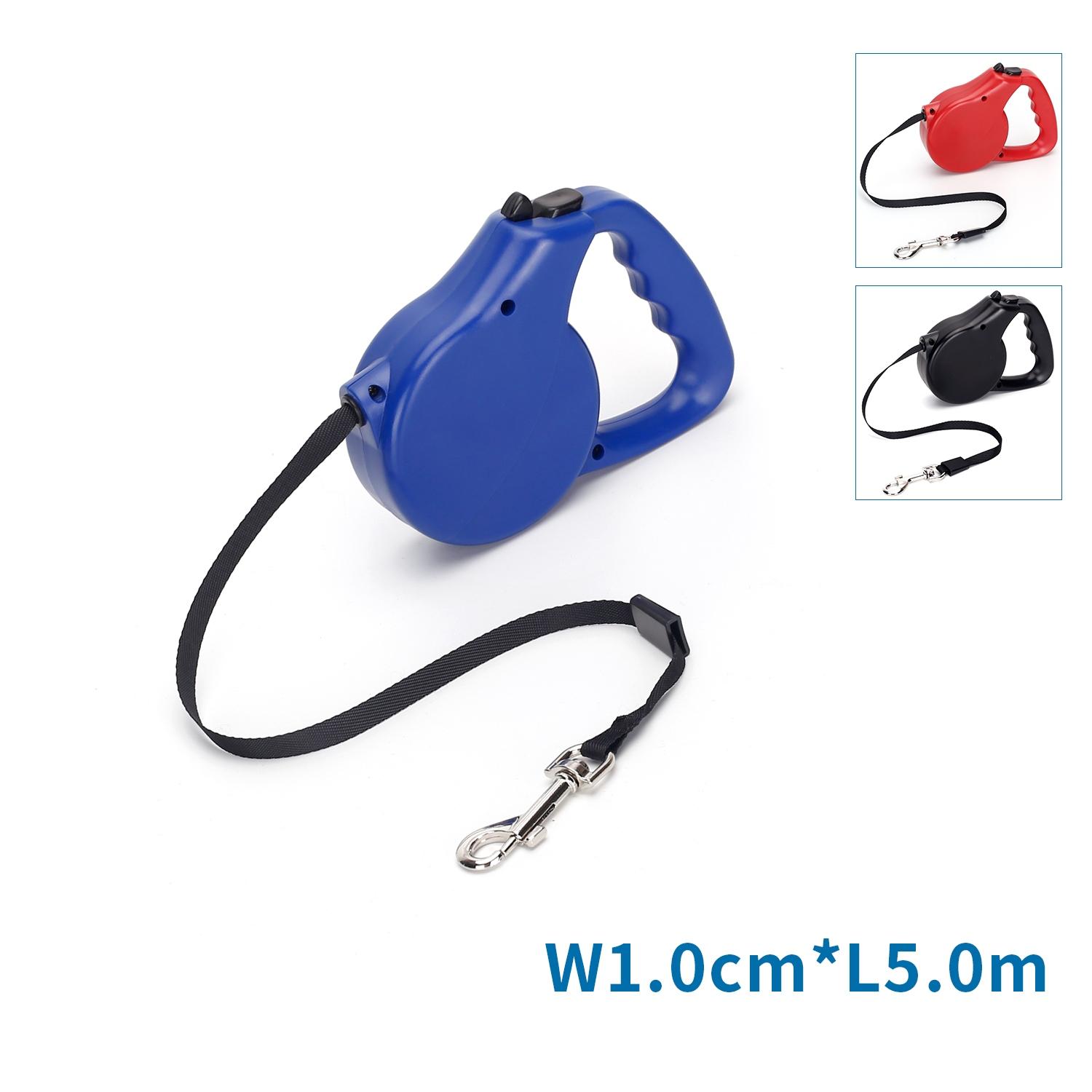 DOG RETRACTABLE LEASH L5M 25KG RED/BLUE/BLACK